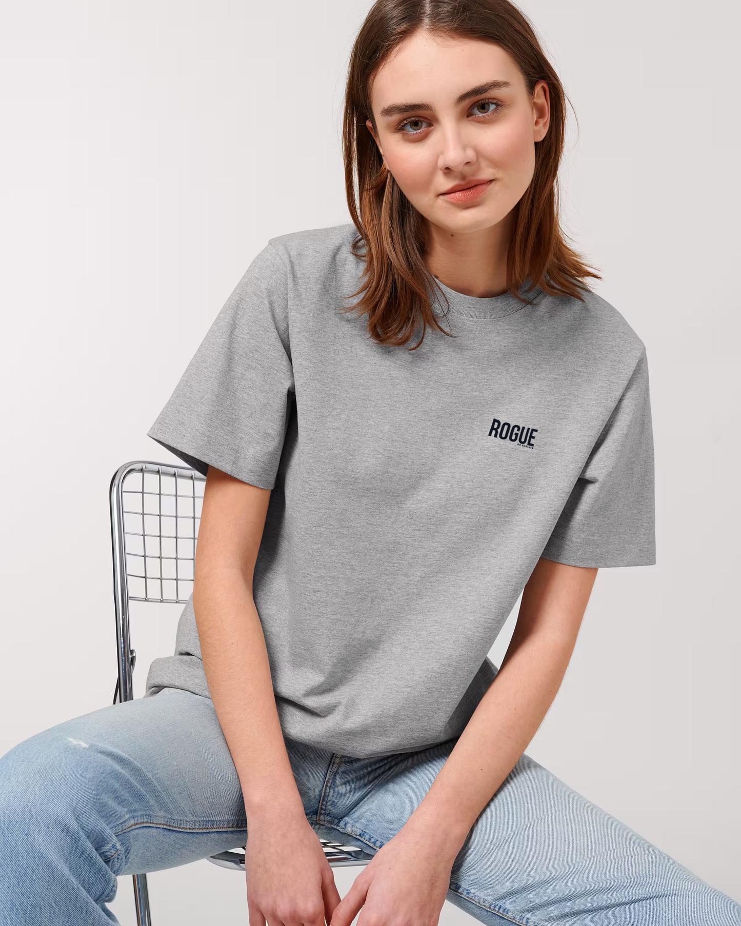 Rogue Heavyweight Unisex Crewneck T-Shirt | Grey