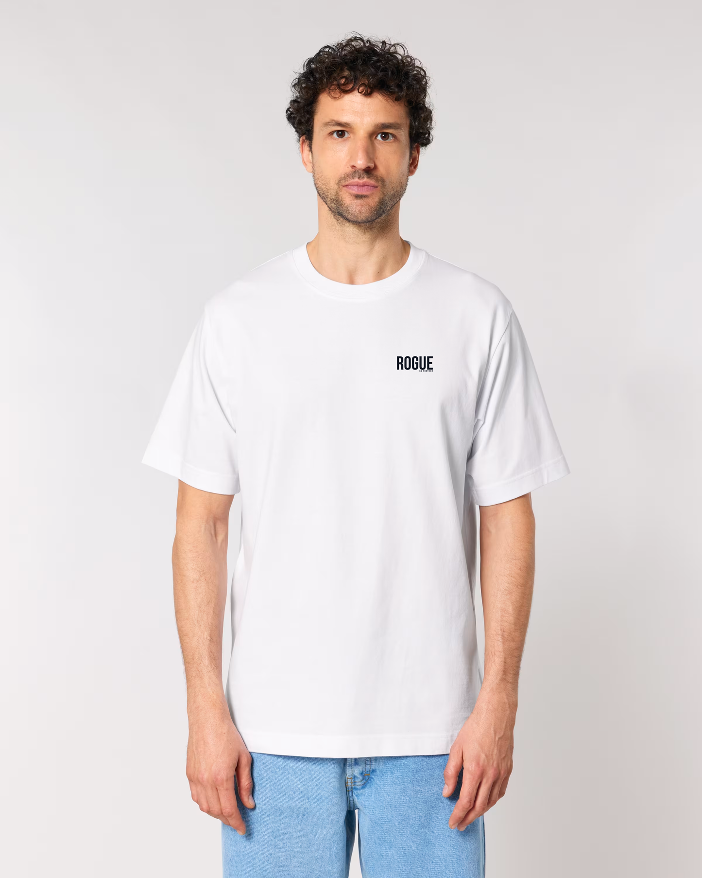 Rogue Heavyweight Unisex Crewneck T-Shirt | White