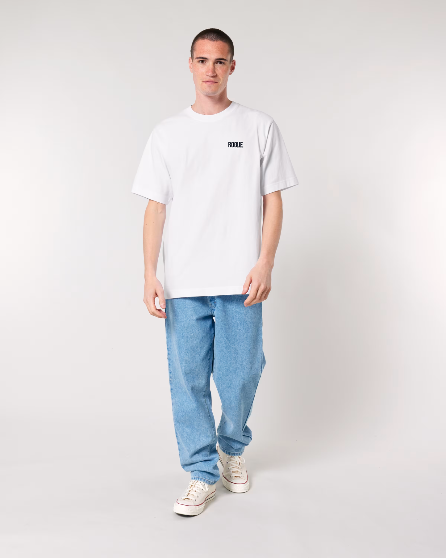 Rogue Heavyweight Unisex Crewneck T-Shirt | White